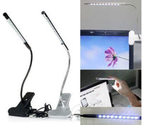 Thumbnail for Clip-on 10 LED USB Light Flexible Gooseneck Reading Touch Desk Table Lamp